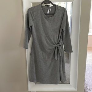 Side tie shirt dress